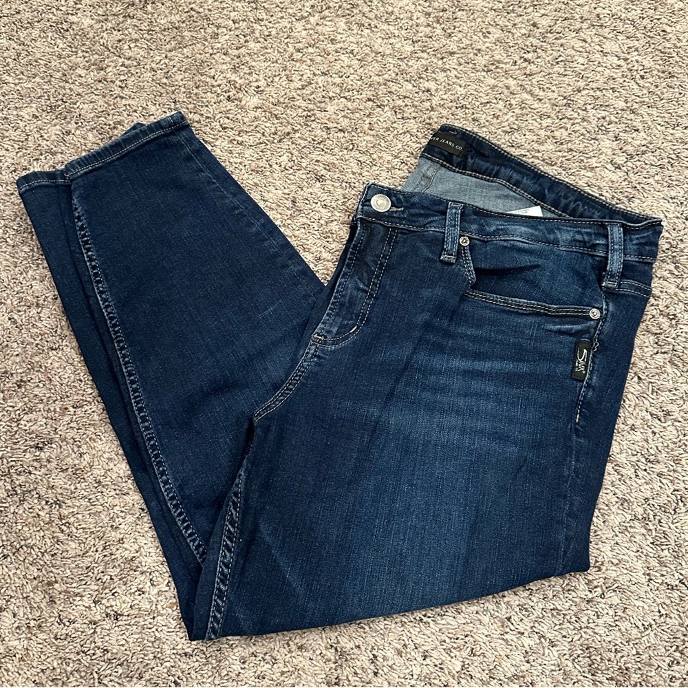 Silver Jeans Suki Skinny Crop size 18